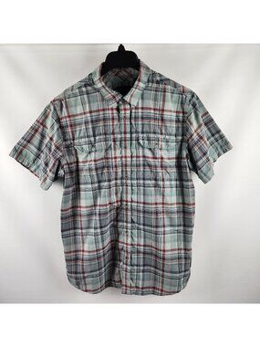 Prana Shirt Mens XL Multi Bryner Plaid S/S Button Up M11191472